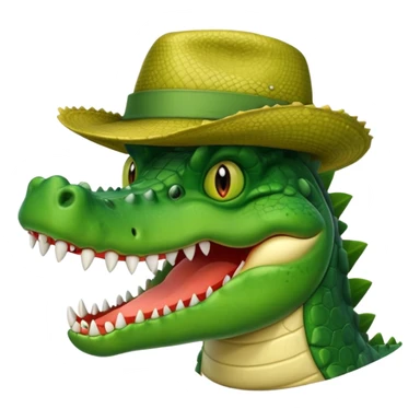 crocodile in hats sticker