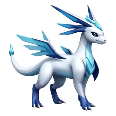 Futuristic lugia-dialga-suicune-Glaceon-hybrid, full body sticker