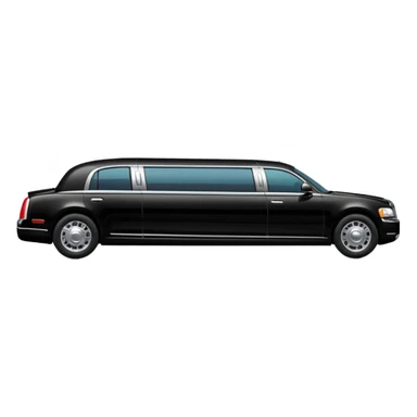 Long black limousine sticker