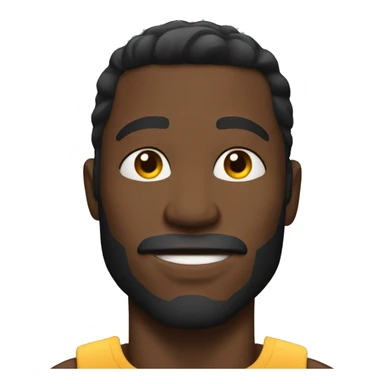 Muscular black man sticker