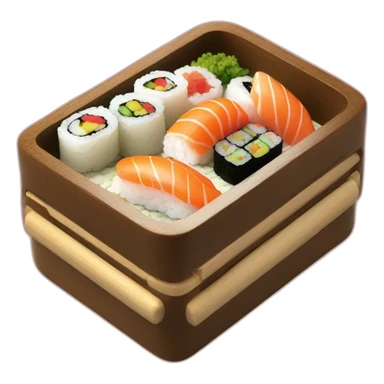 sushi bento wooden box sticker
