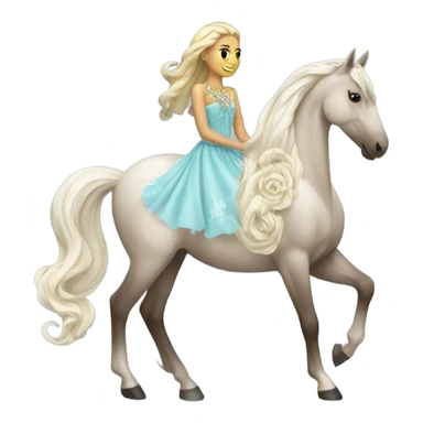 Horse  in a dress￼ sticker