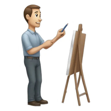 Man writing on a marker board sticker