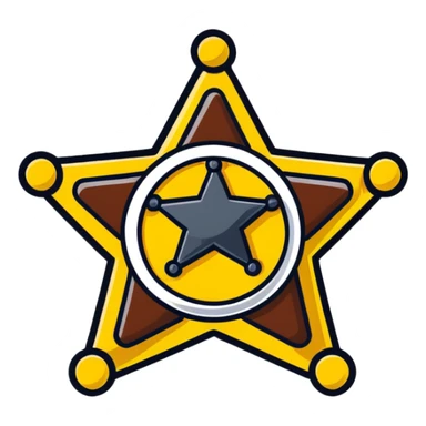western sheriff badge sticker