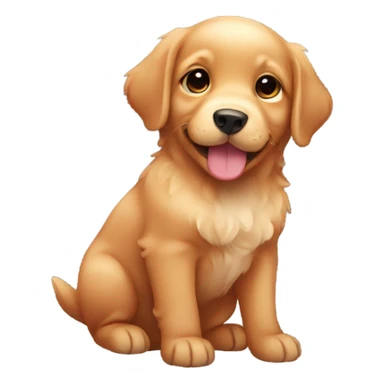 Kawaii red retriever puppy sticker