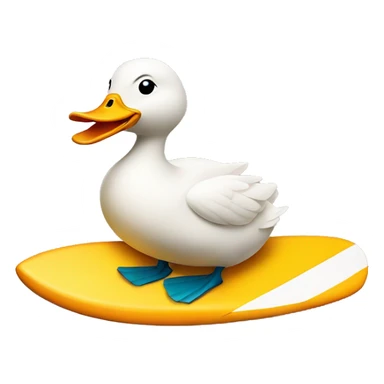 A duck on a surfboard sticker