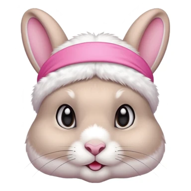 Rabbit with  head band  sticker