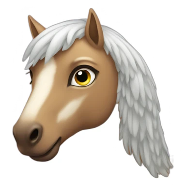 Pegasus with cat face sticker