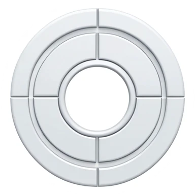 flat minimalist icon of a circle made of Crenels sticker