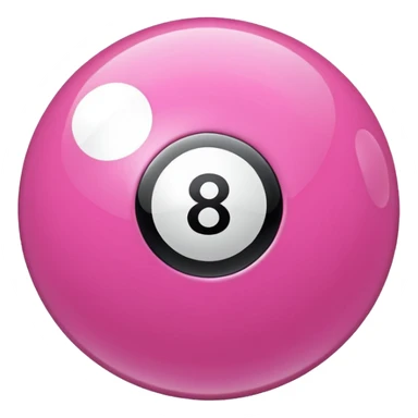 Pink 8 ball sticker