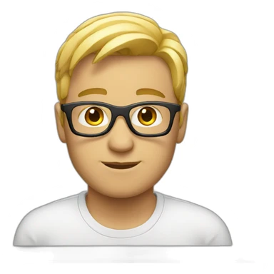 white tech nerd sticker