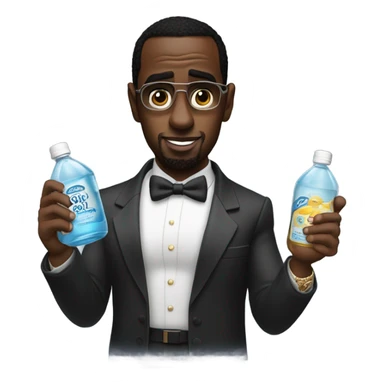 p diddy holding baby oil sticker