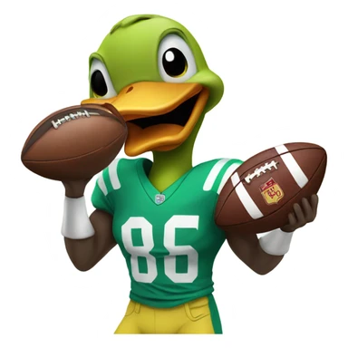 Dead duck playing football  sticker
