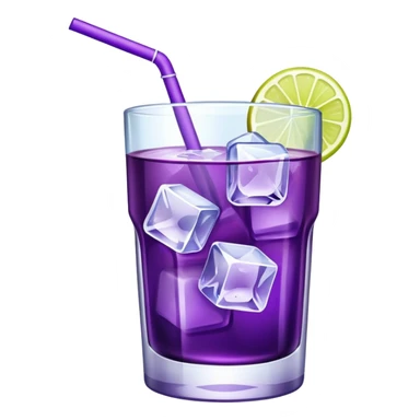 Purple drink with ice cubes sticker