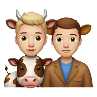 😏+🐮Add these two emojis sticker