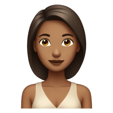 Light tan girl with dark brown hair getting a spa treatment sticker