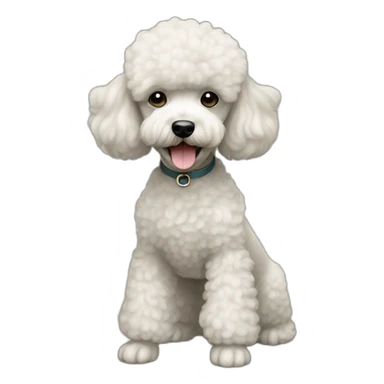 dog Miniature Poodle full body sticker