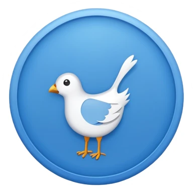Emoji used in social media apps for verification white tick in blue design sticker