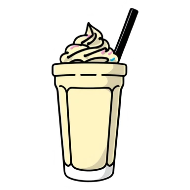 vanilla milkshake with sprinkles sticker