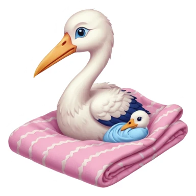 Cigueña cargando un bebé sticker