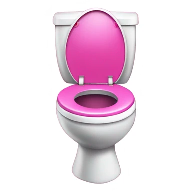 Glitter hot pink toilet  sticker