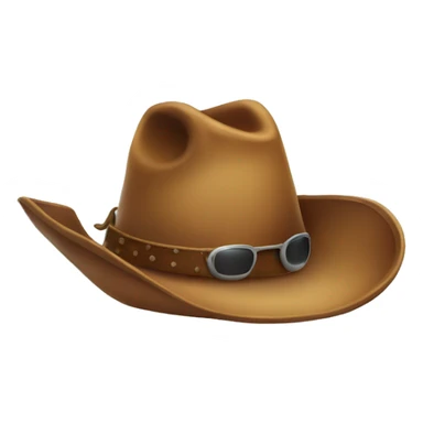 cowboy hat with sunglasses  sticker