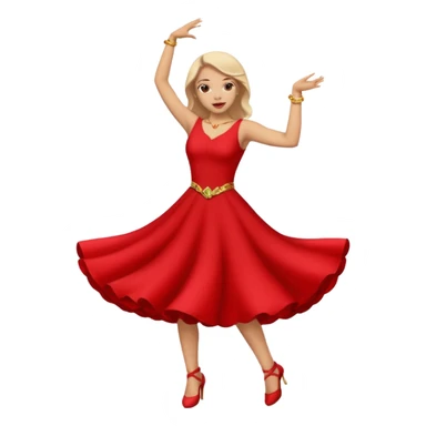 Dancing Person in a red dress sticker