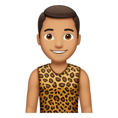 man with dress animal print \ sticker