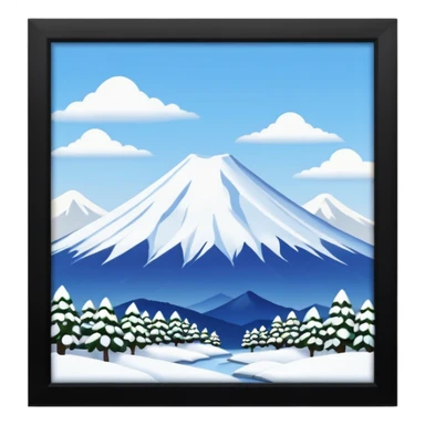 winter mountain tokyo sticker