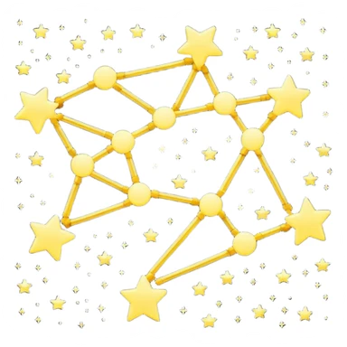 Pixel art icon of a glowing constellation made of connected stars, symbolizing knowledge paths and courses. 
Minimalistic, clean pixel style, soft glow, readable at small size, centered, no background, designed for dark UI.
 sticker