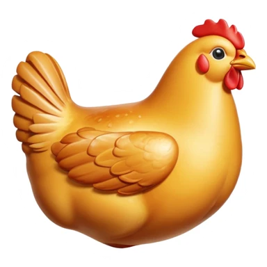 3D glossy chicken breast emoji sticker