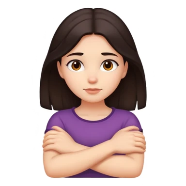 Girl with arms crossed around her neck sticker