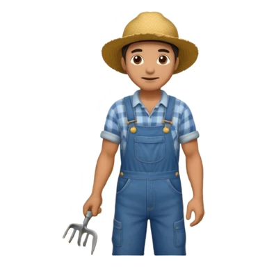 farmer cultivating a field sticker