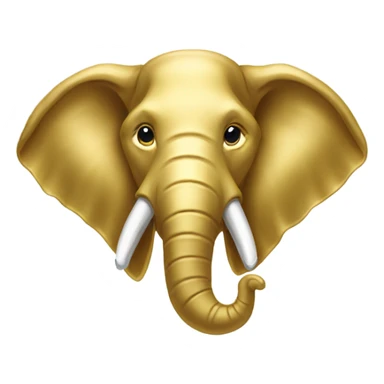 Gold elephant teeth  sticker