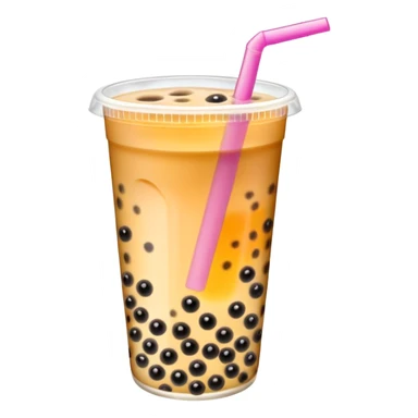 Bubble Tea with fruit tea sticker