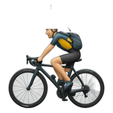 Ciclista de montaña bajo la lluvia sticker