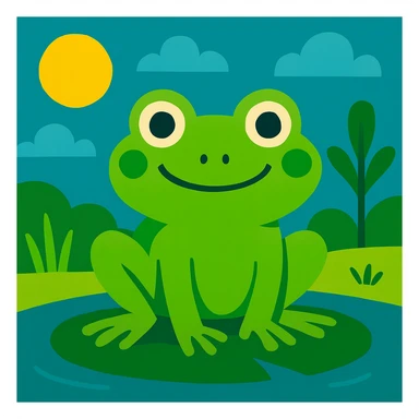 Frog sticker