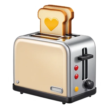 A pixel art emoji of a toaster, rendered in a retro 8-bit style with simple, bold colors. sticker