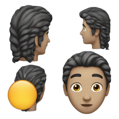 white man with long stright hair sticker