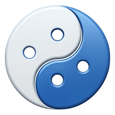blue ying yang sticker