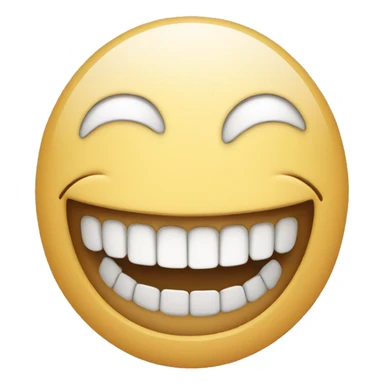Emoji with a big smile showing teeth sticker