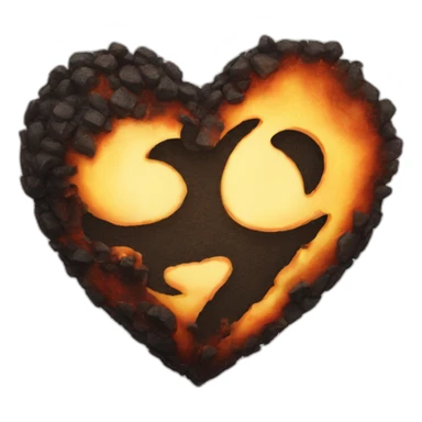 Burned heart  sticker