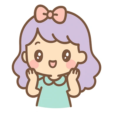 cute girl, kawaii style sticker