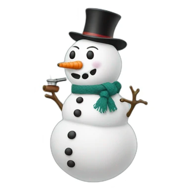 snowman smoking a vape sticker