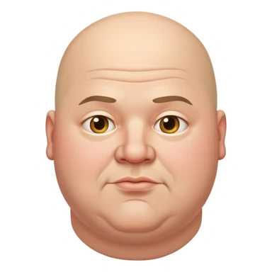 Fat bald man sticker