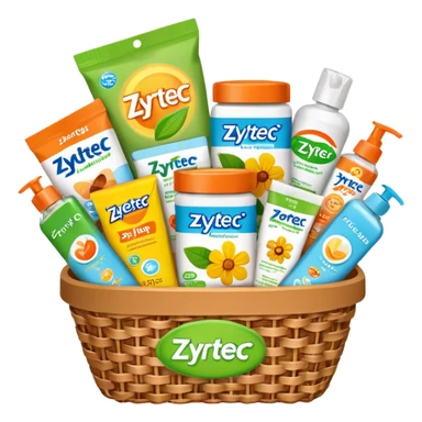 Zyrtec allergy gift basket  sticker