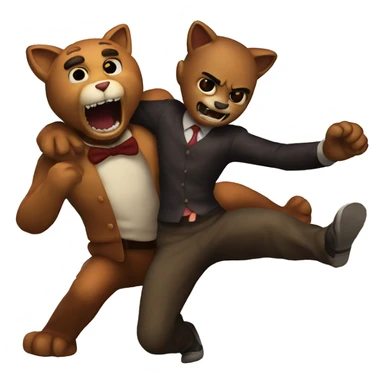 cat attacking freddy fazbear sticker