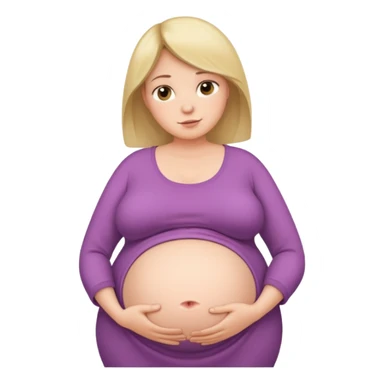 heavily pregnant woman with very very large overdue  belly sticker