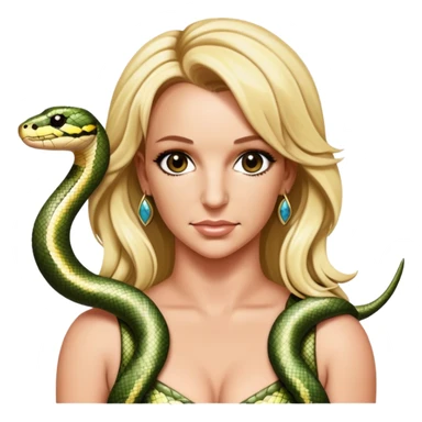 Britney Spears with snake sticker