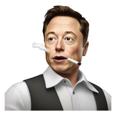 Elon musk smoke joint sticker